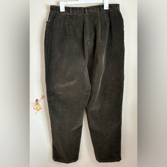 Jones New York Pants Sport Olive Green Y2K Corduroy 16W Plus Size Straight Leg - Picture 3 of 12